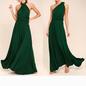Lulu's Forest Green Maxi Dress